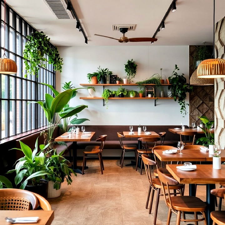 low maintenance plants decor for restaurant