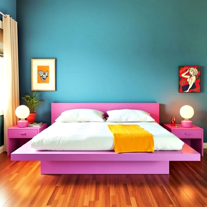 low profile modern platform bed