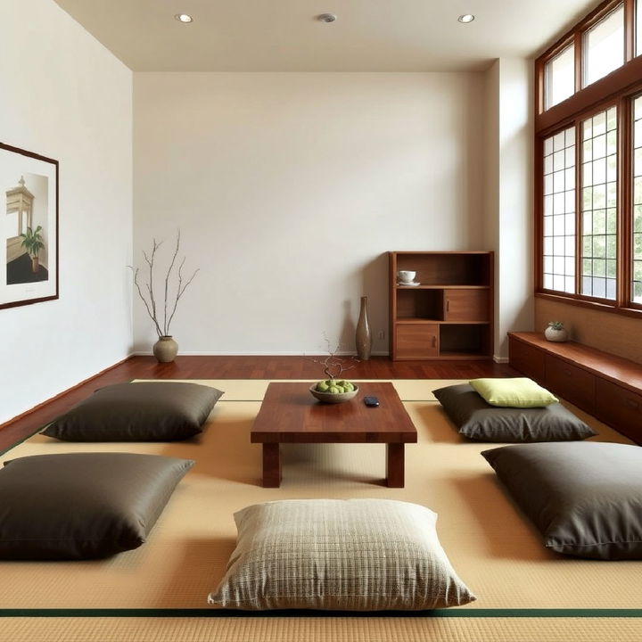 low seating for a traditional japanese aesthetic