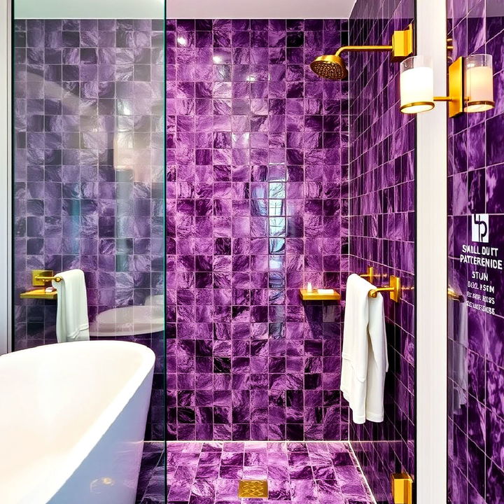 luxurious amethyst tiles for bathroom