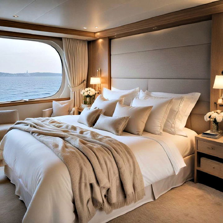 luxurious bedding to elevate your yacht bedroom