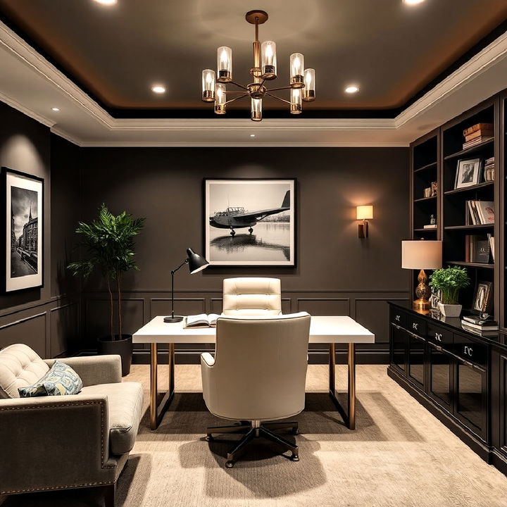 luxurious executive suite basement office