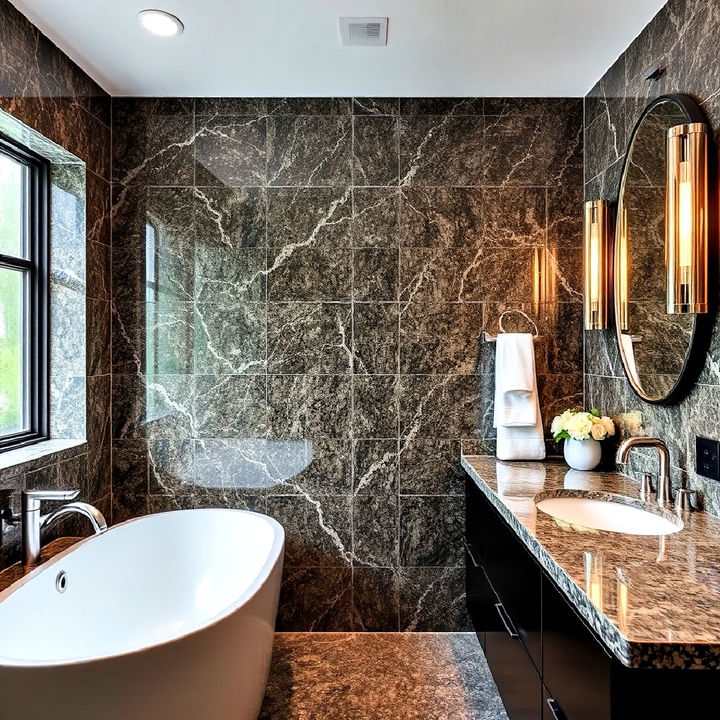 luxurious granite bathroom tiles