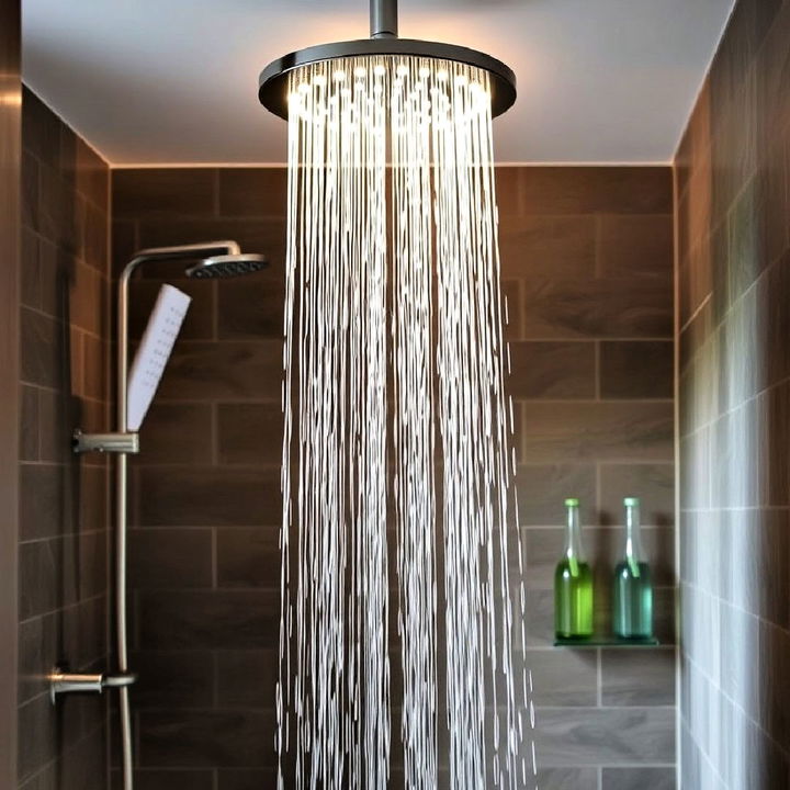 luxurious install a rain showerhead