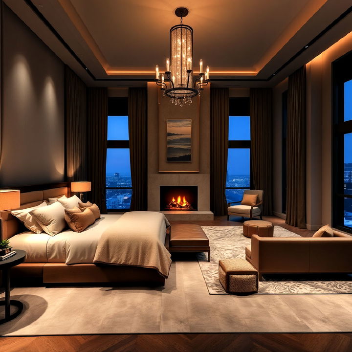 luxurious penthouse master suite