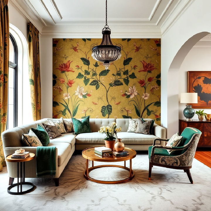 luxurious textiles art nouveau interior design