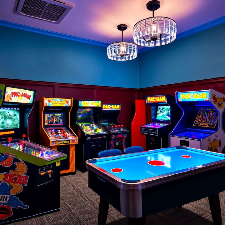 luxury arcade corner with classic games