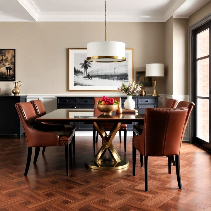 luxury leather chairs for dining room