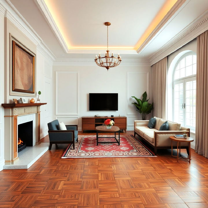 luxury parquet wood flooring