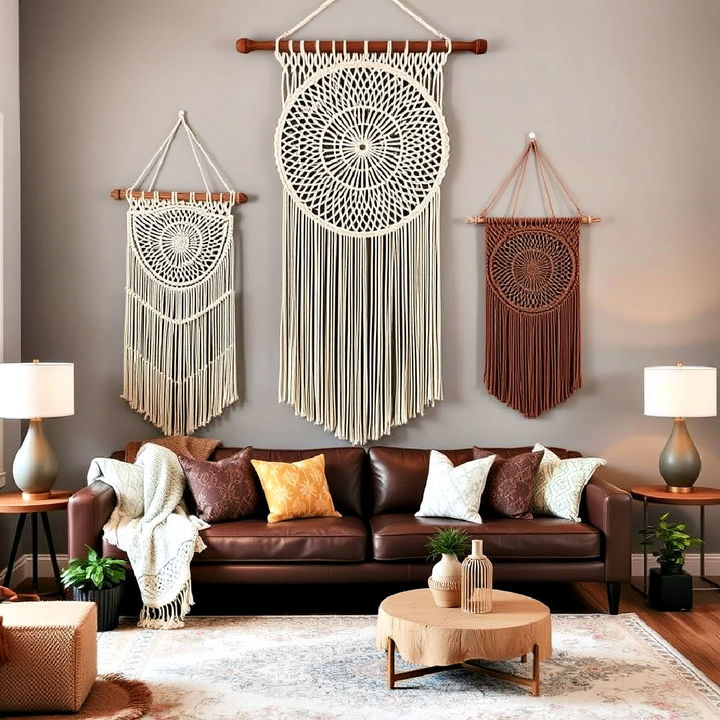 macramé wall hangings for texture