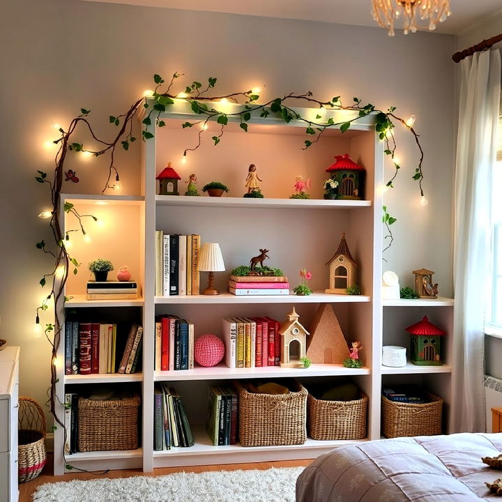 magical fairy tale bookshelf for bedroom