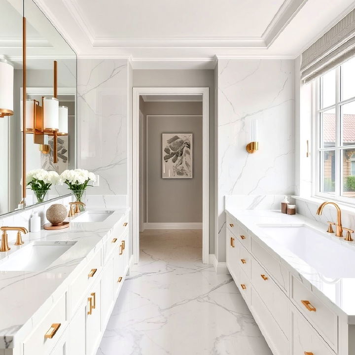 marble countertops elevate a bathroom s look