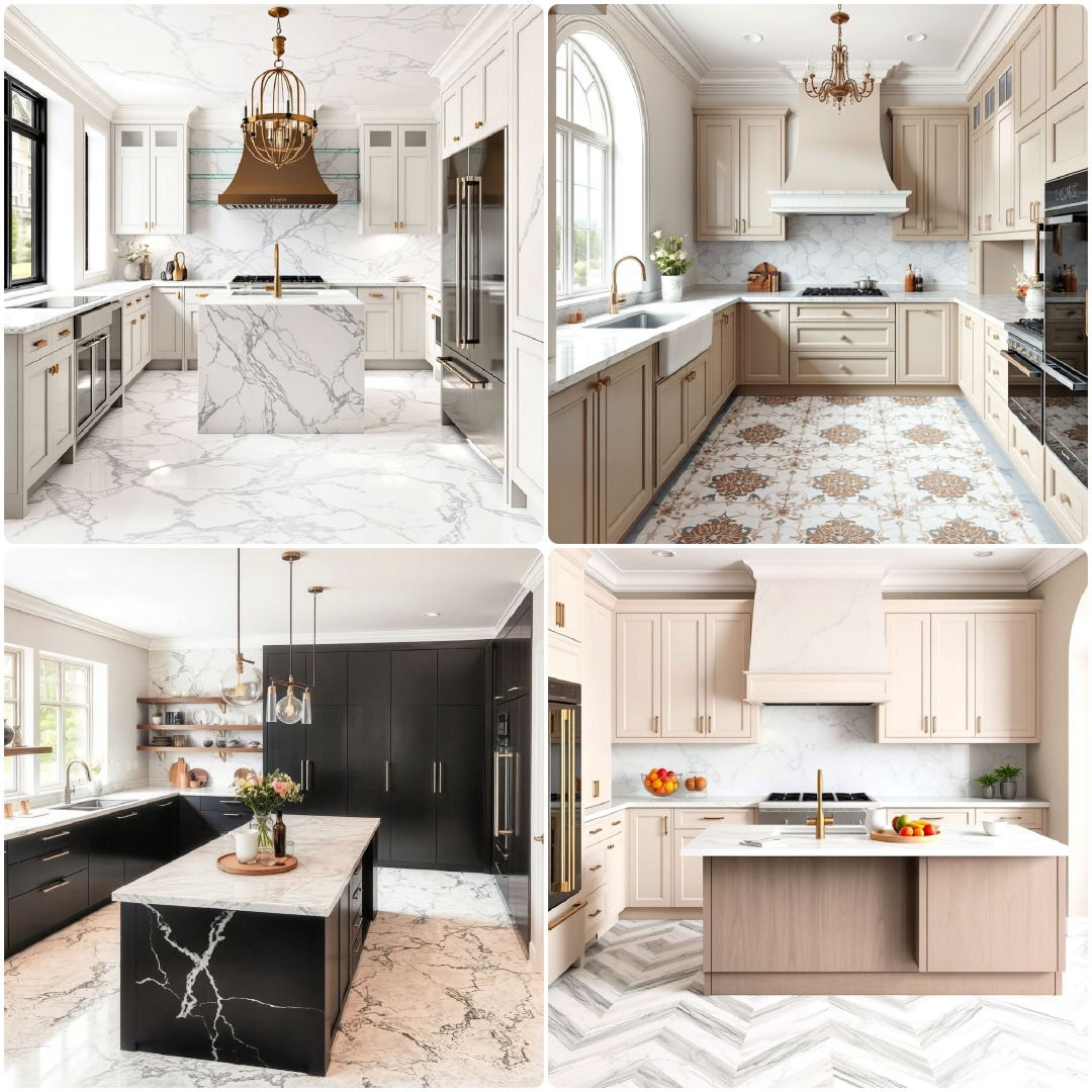 marble kitchen floor ideas