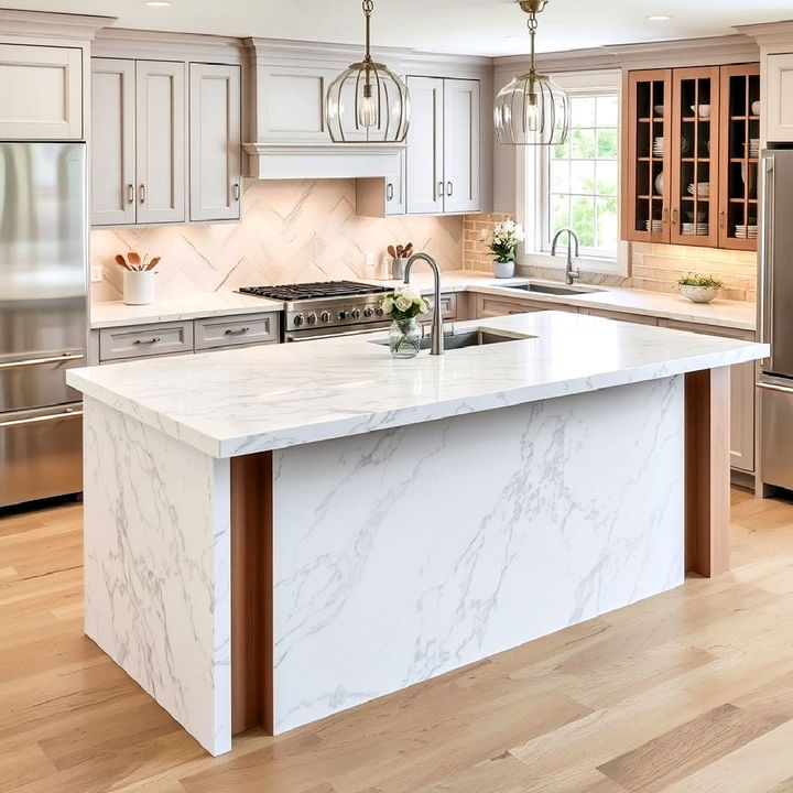 marble look quartz countertop