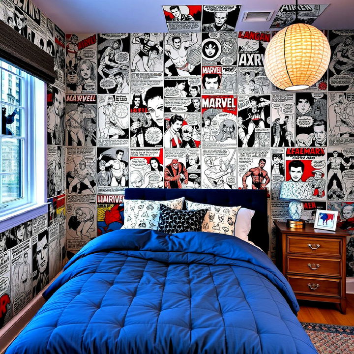 marvel comic book wallpaper for bedroom