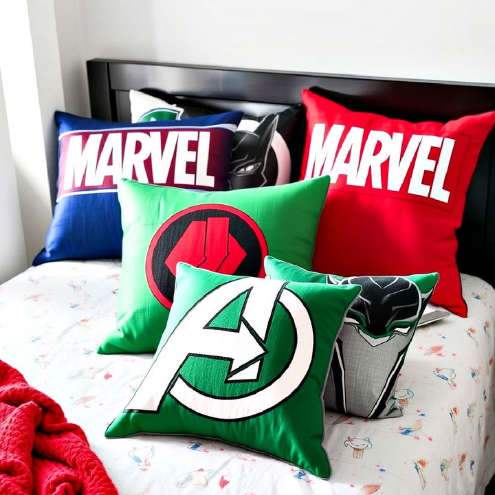 marvel throw pillows to enhance bedroom