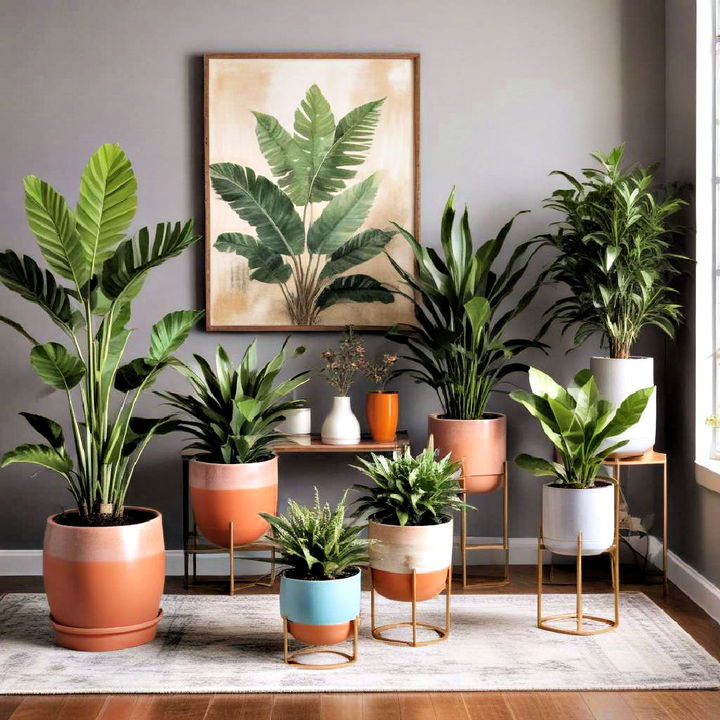 match plant colors with your existing decor