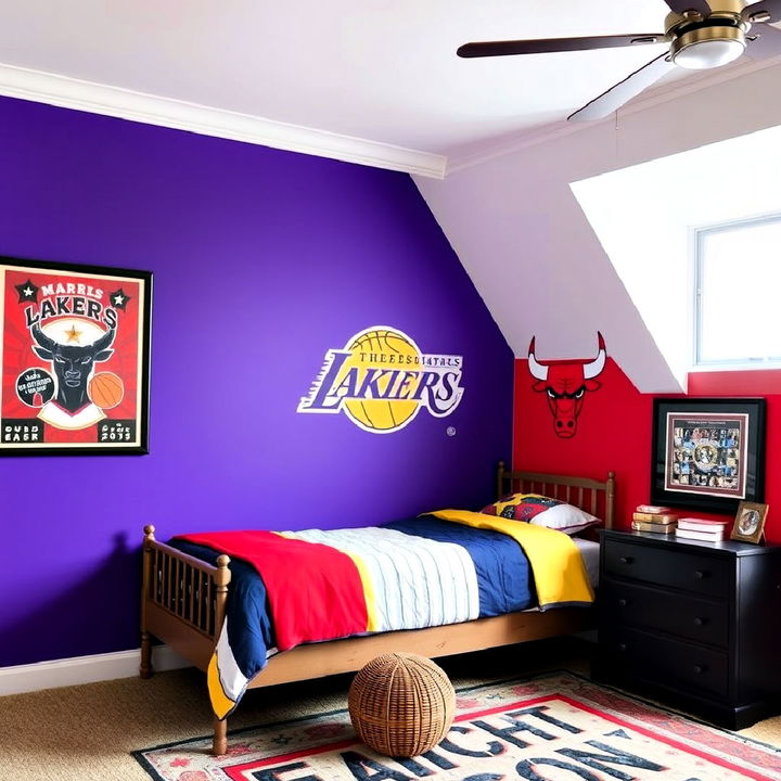 vibrant purple accent wall for a bold statement