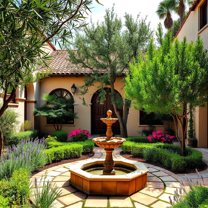 mediterranean courtyard garden