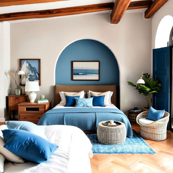 mediterranean interior blue accents