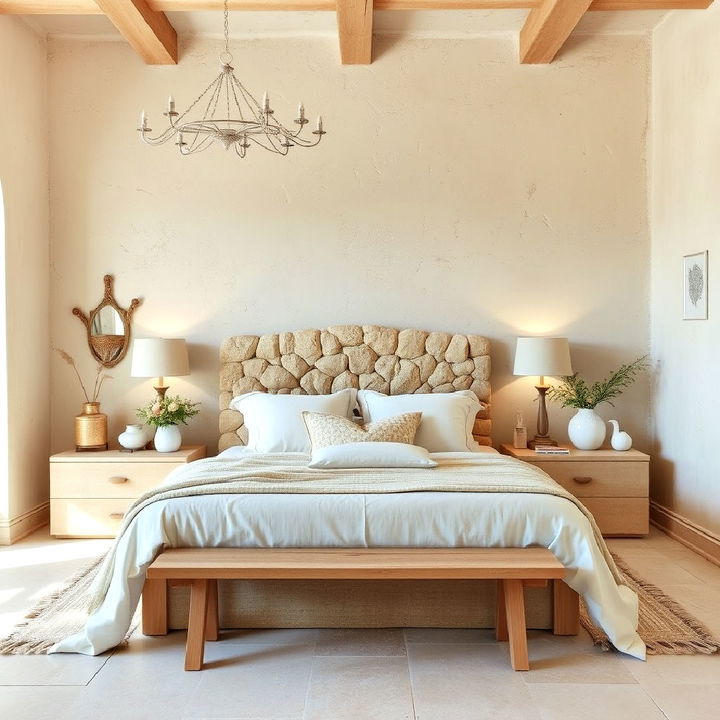 mediterranean limewash bedroom