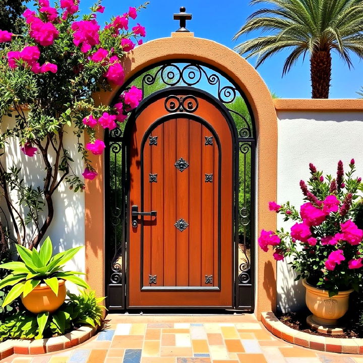 mediterranean style garden gate