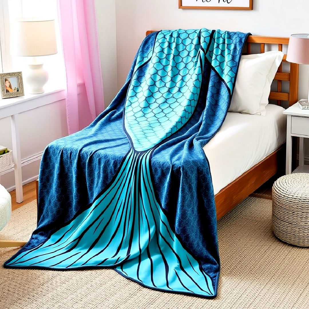 mermaid tail throw blanket