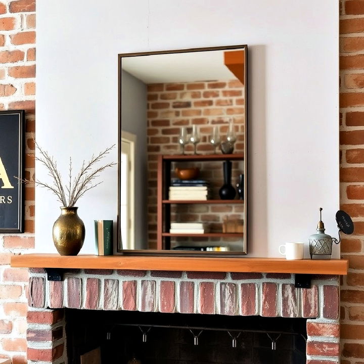 metal framed mirror for industrial style décor