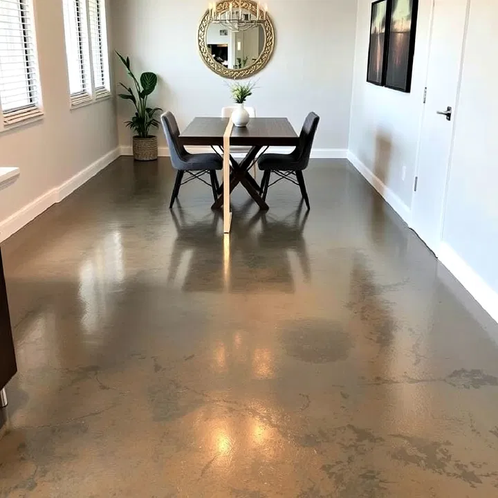 metallic finish concrete floor