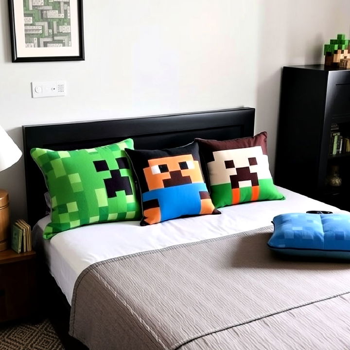 minecraft character bedding pillows