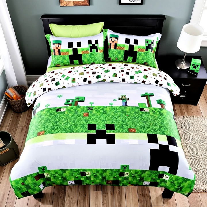 minecraft themed bedding