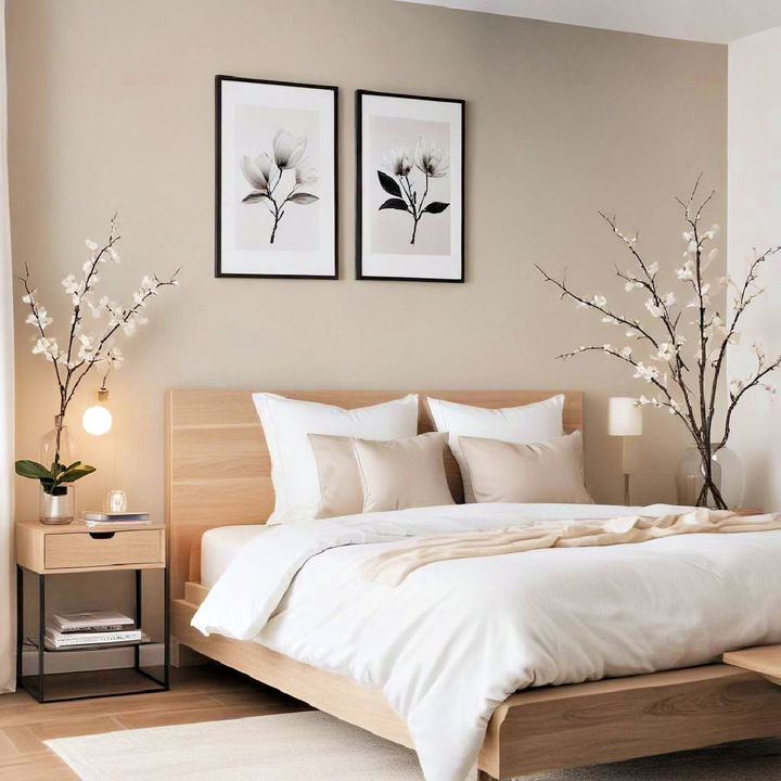 minimalist and chic magnolia bedroom décor