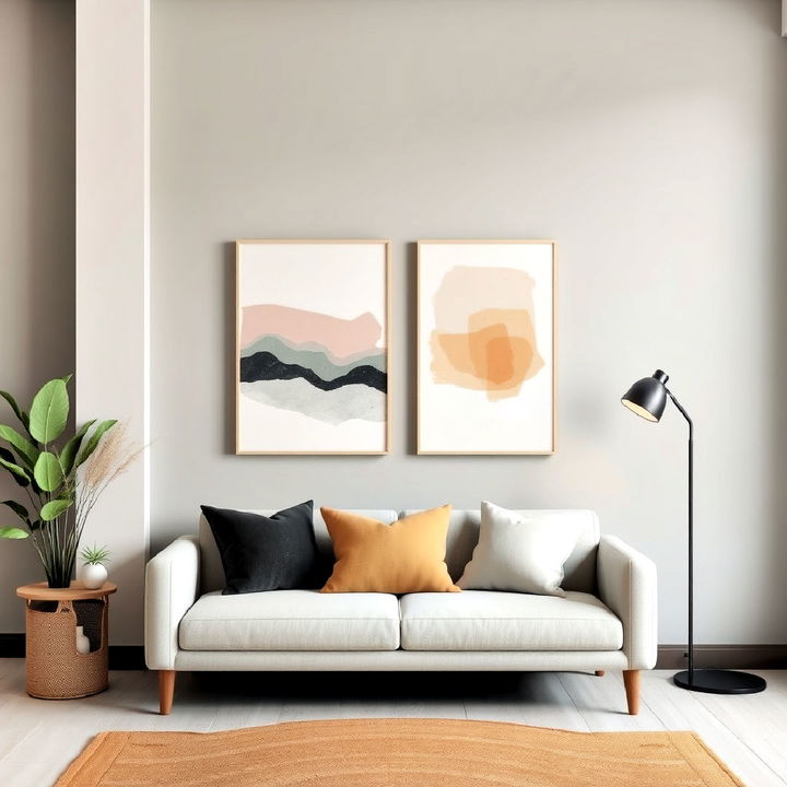 minimalist and chic therapy room artwork