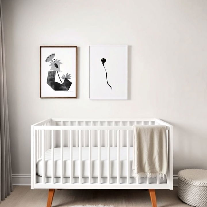 minimalist artwork for nursery room