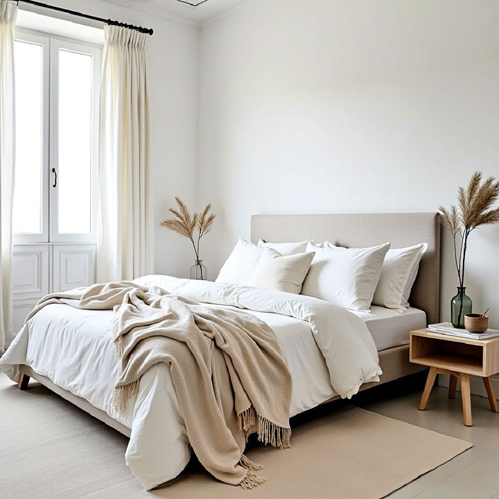 minimalist bedding design