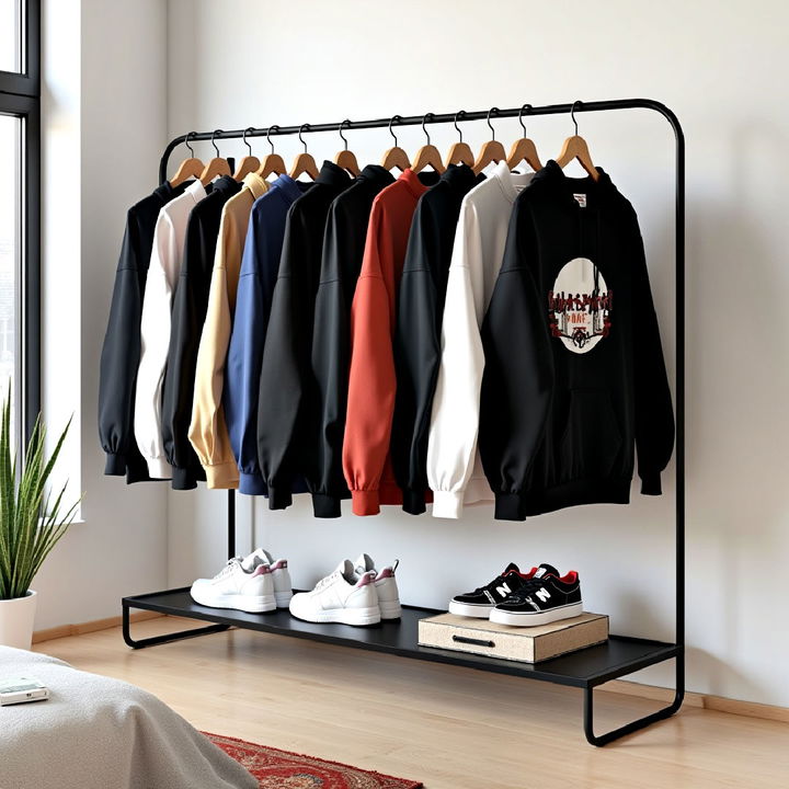 minimalist clothing rack to display