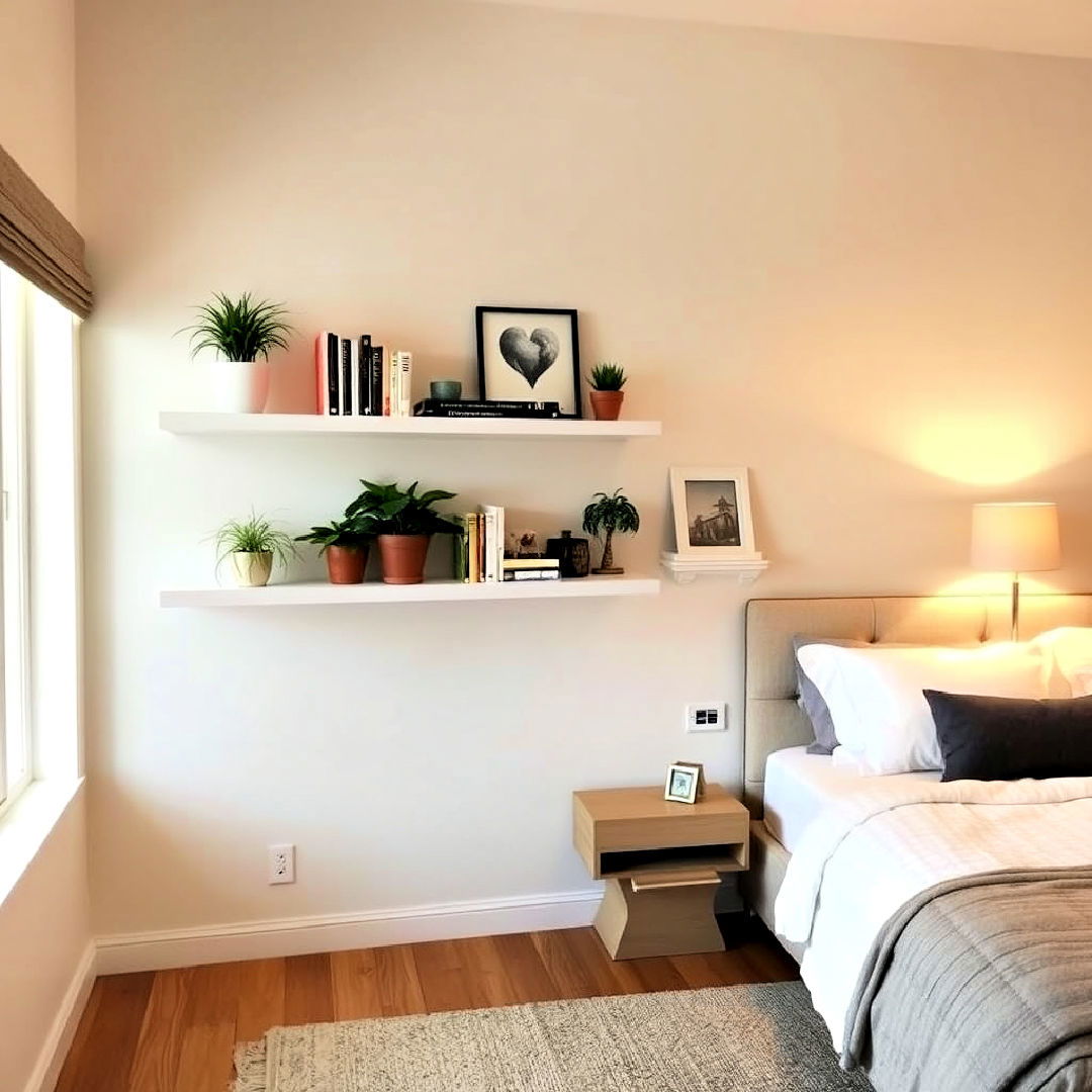 minimalist floating shelves design