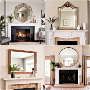 mirror over fireplace ideas