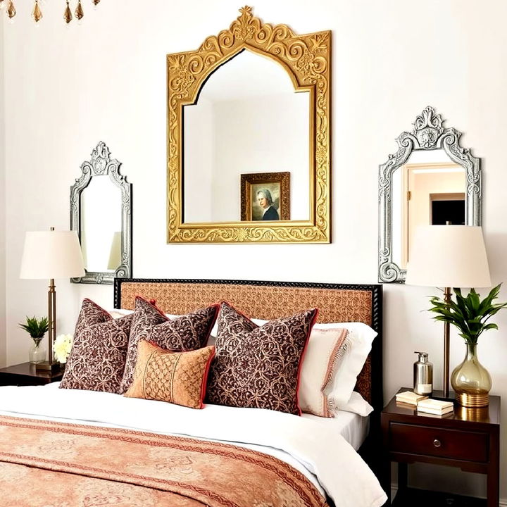 mirrors with metal frame for bedroom