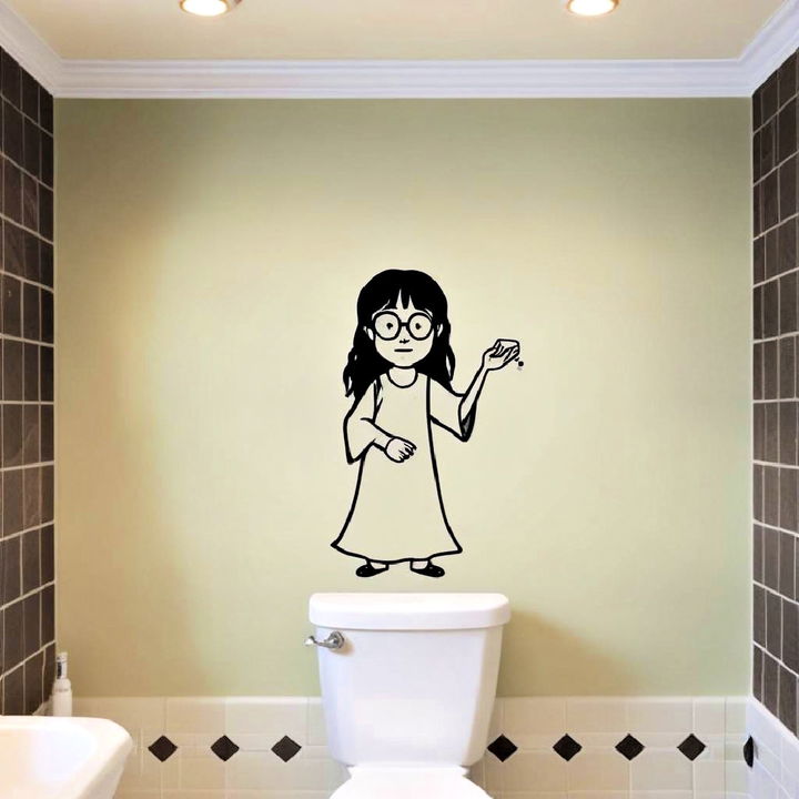 moaning myrtle wall sticker for a fun touch