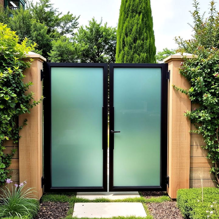 modern contemporary glass gate