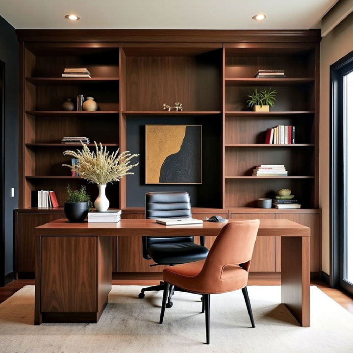 modern dark wood furniture for home office