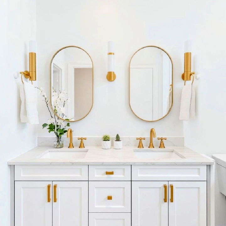 modern elegance with gold faucets