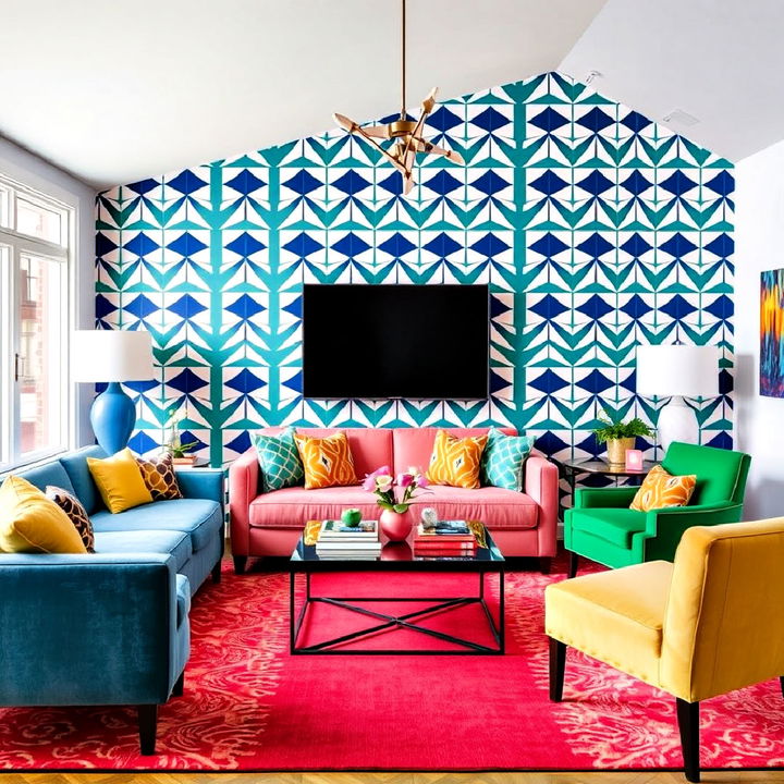 modern geometric patterns for living room