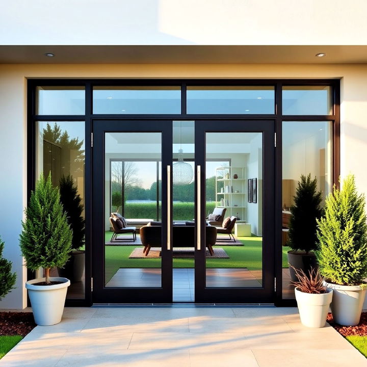 modern glass double door idea