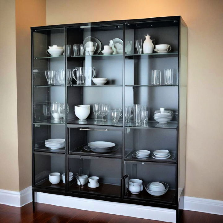 modern glass hutch idea