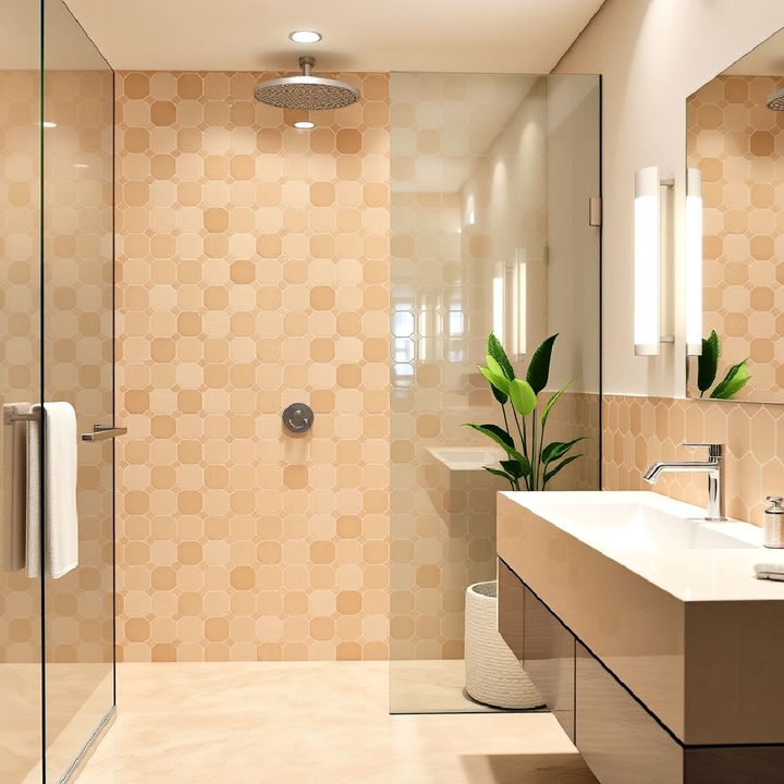 modern glossy hexagon tiles