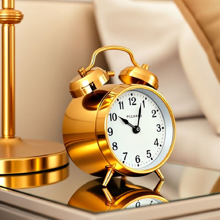 modern gold alarm clock