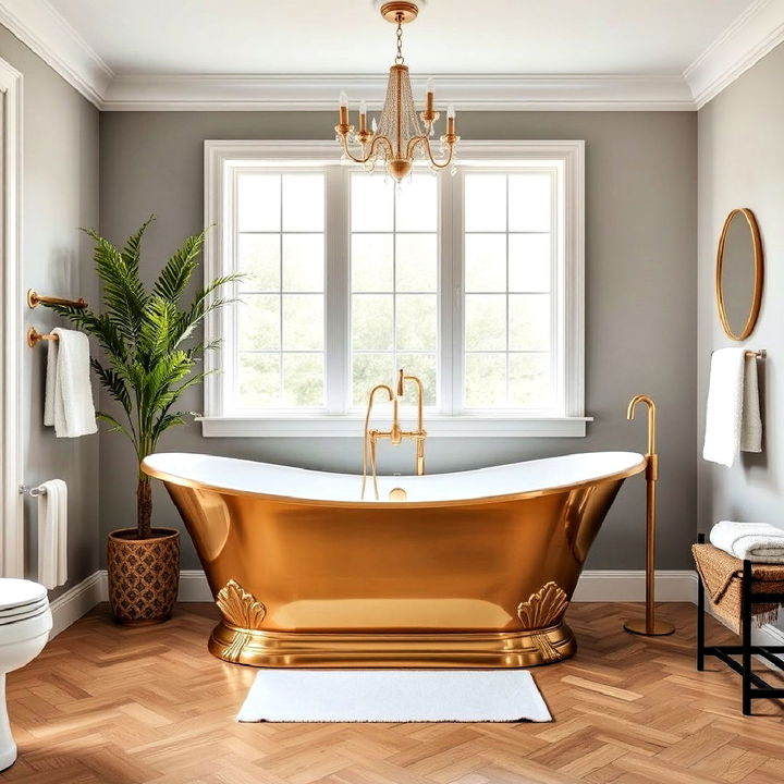 modern gold freestanding tub faucet