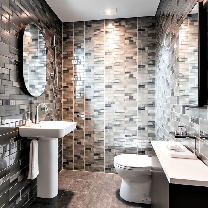 modern metallics bathroom tiles